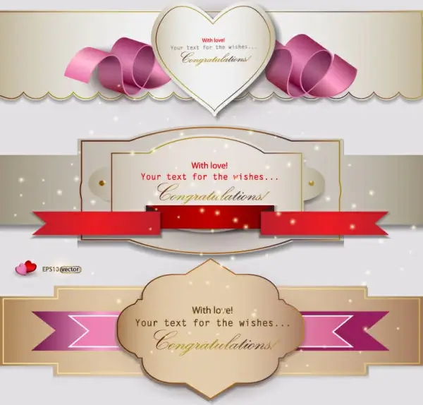 romantic and love banner vector