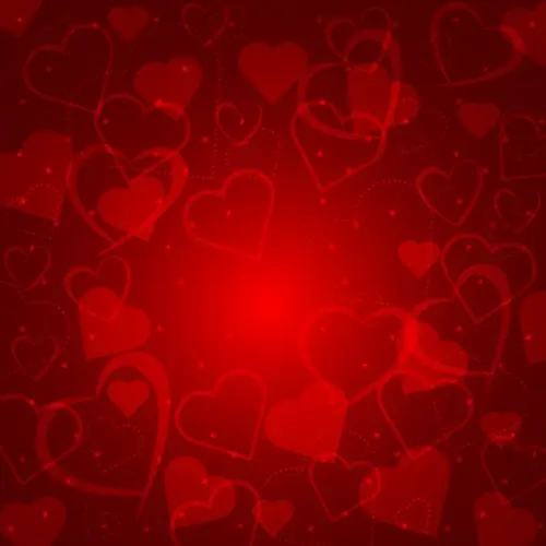 romantic heart valentine background free vector