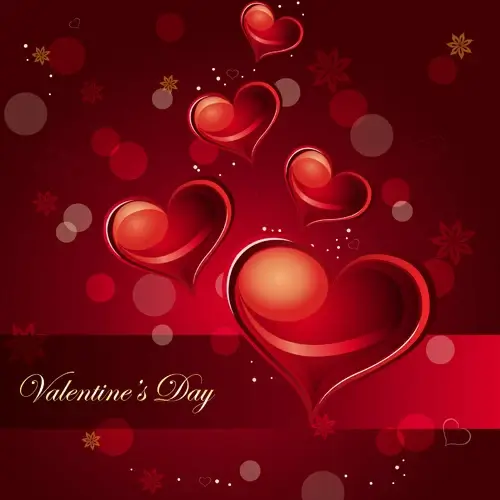 romantic love background with valentine vector