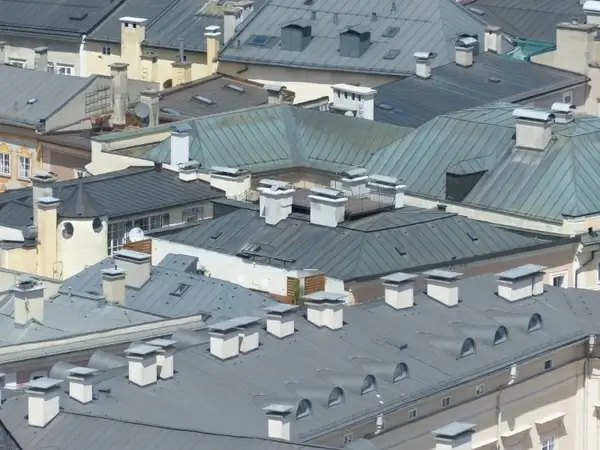 roofs city view salzburg