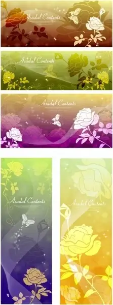 rose dream vector background butterfly silhouette