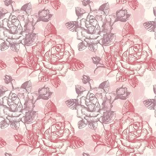 rose pattern background 03 vector