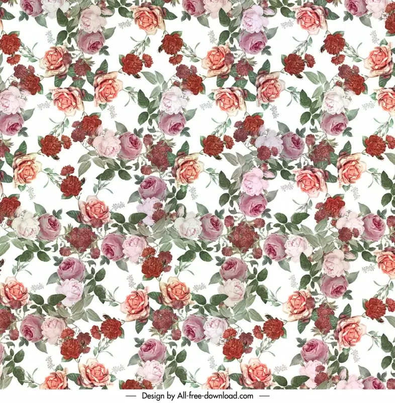 rose  pattern template elegant classical 