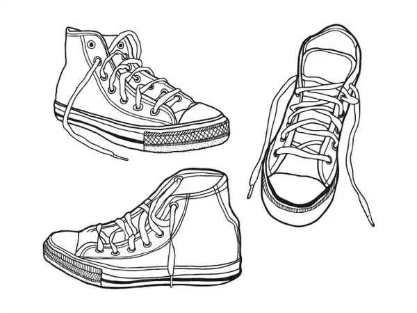 
								Rough, Hand Drawn Illustrated Sneakers							