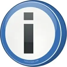Round blue infomation sign