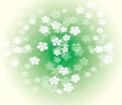 flowers background classical green white design