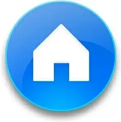 Rounded blue home button