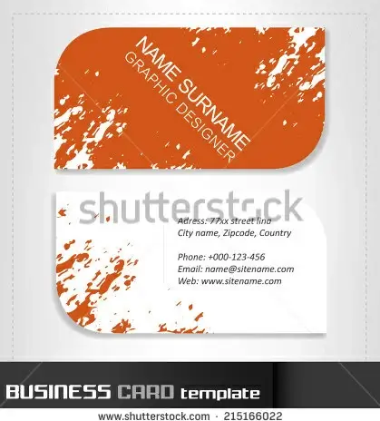rounded business cards template vector