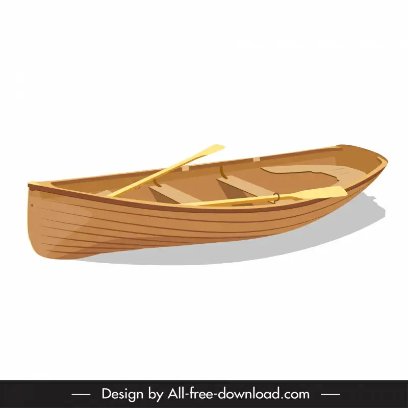 rowing boat paddle icon 3d classic outline 