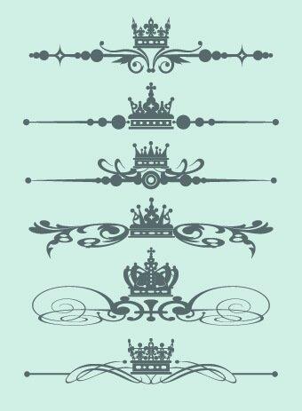 royal crown decor vector