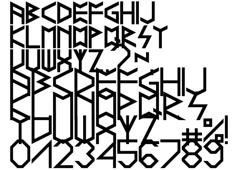 Tolkien Dwarf Runes Font in truetype .ttf opentype .otf format free and ...