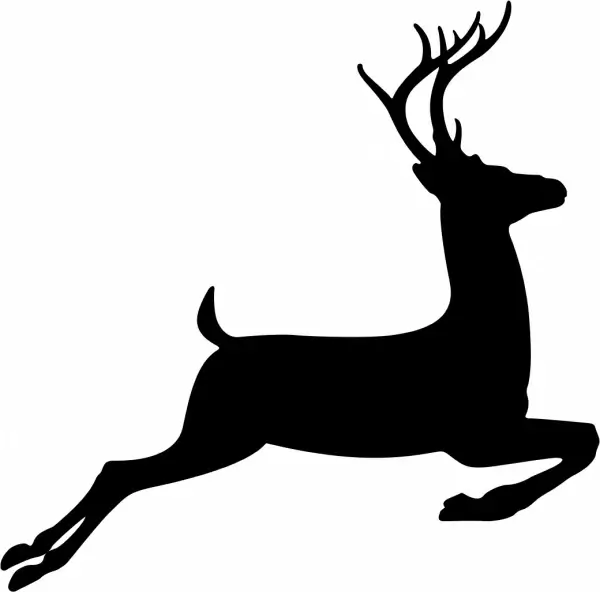 running deer stencil vector free vector