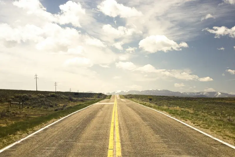 rural scene picture empty road 