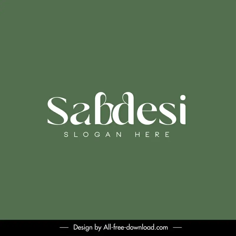 sabdesi logotype elegant flat texts outline 