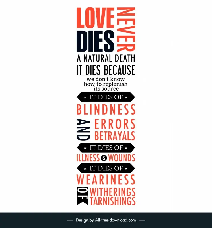 sad love quotes poster template vertical horizontal texts layout design 