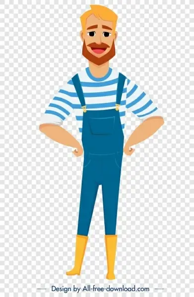 sailor icon colored cartoon character