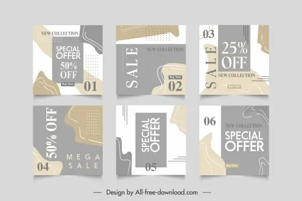 sale banner templates blurred abstract decor