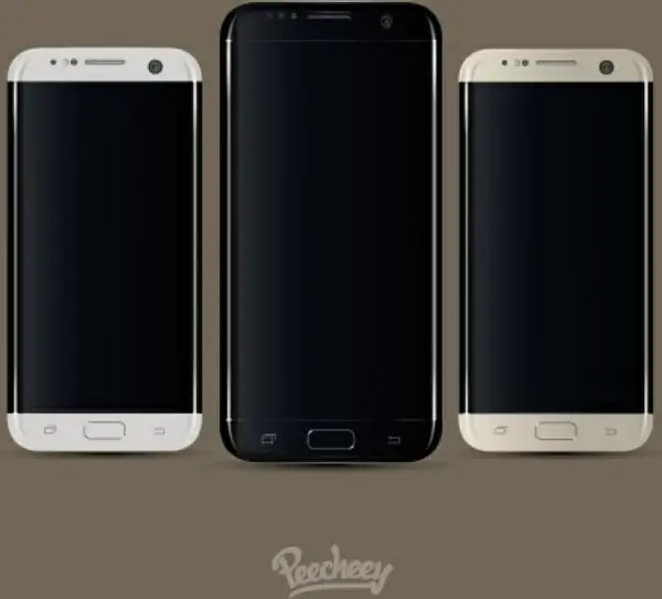 samsung s7 edge smartphone mockup realistic design