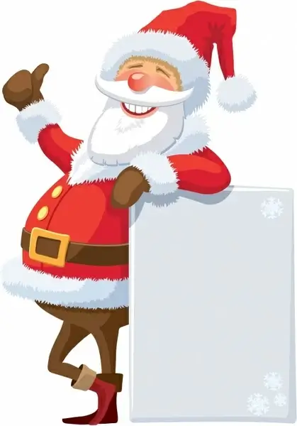 funny santa claus icon colored cartoon character