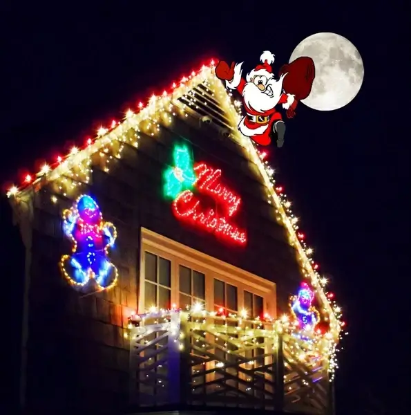santa on the rooftop