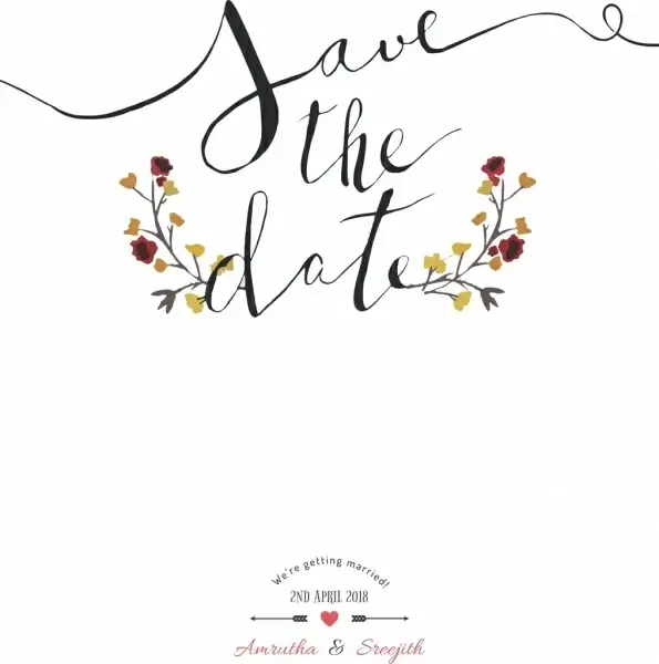 save the date water color