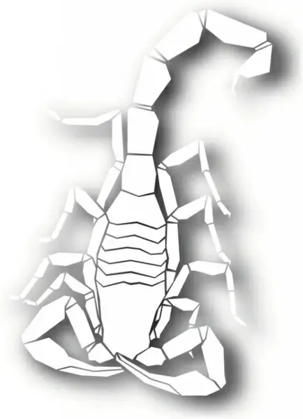 scorpion papercut silhouette vector