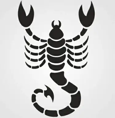 scorpion silhouette vector set