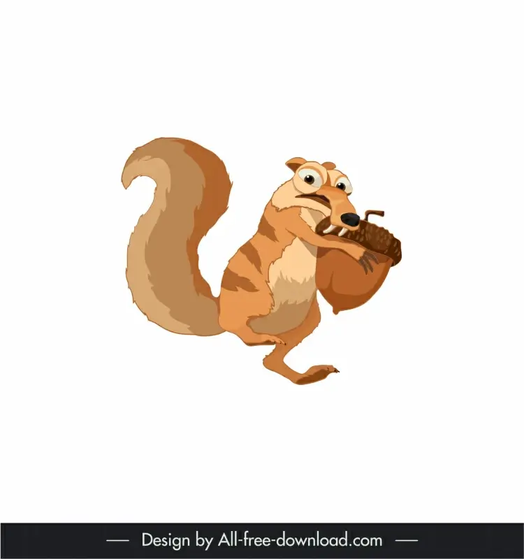 Scrat ice age cartoon character icon funny dynamic sketch Vectors graphic  art designs in editable .ai .eps .svg .cdr format free and easy download  unlimit id:6923971