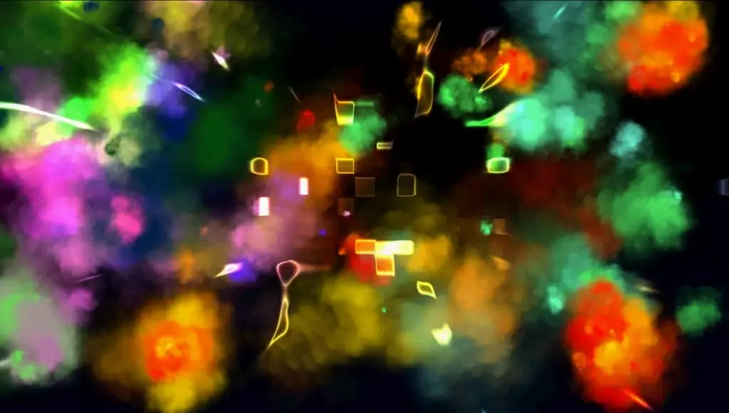screensaver effect on grunge colorful backdrop