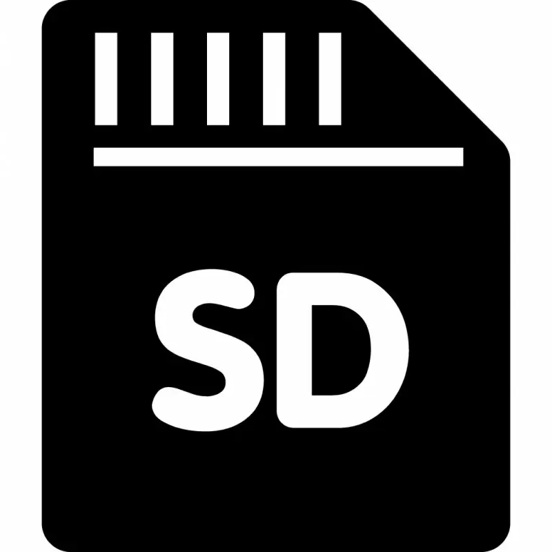 sd card sign icon flat contrast outline 
