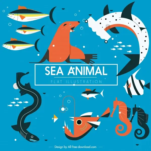 Free sea animals vector vectors free download 12,441 editable .ai .eps .svg  .cdr files