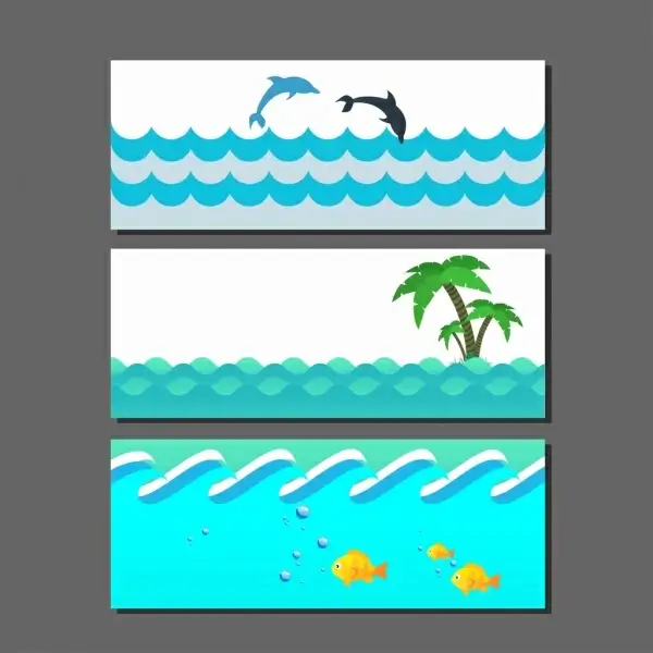 sea water background sets