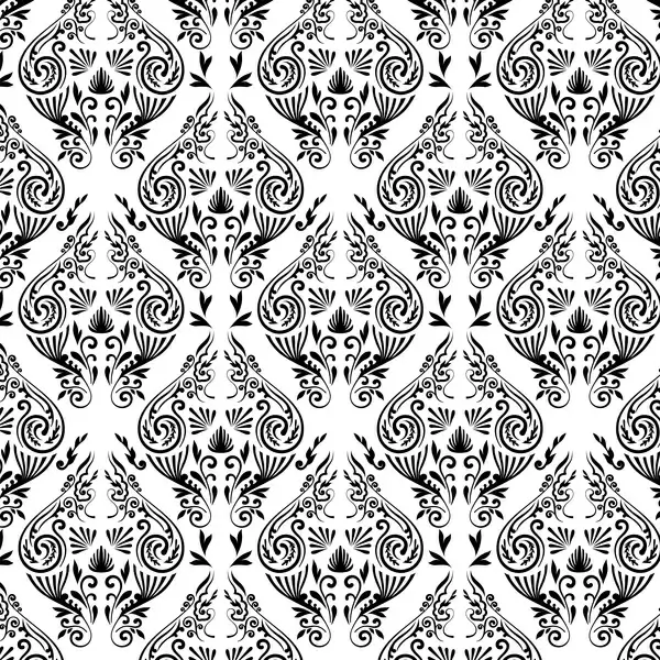 seamless background with damask ornament