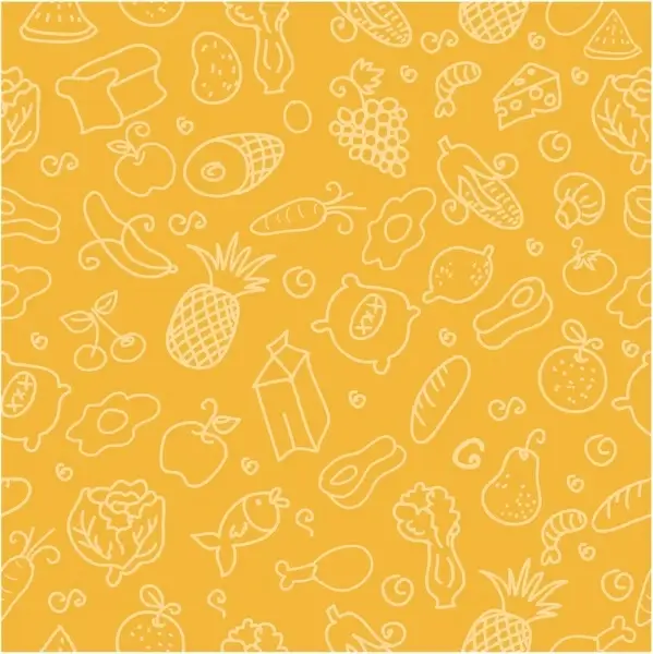 seamless pattern: food