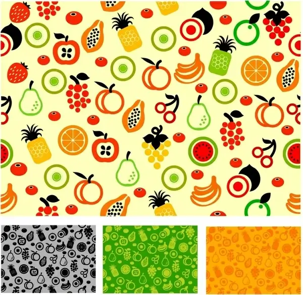 Seamless pattern fruit  