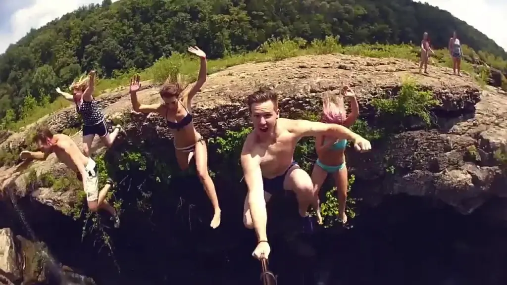 self video of youth with excited jumping activities