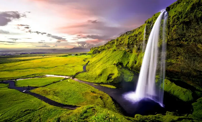 seljalandsfoss waterfall picture elegant view
