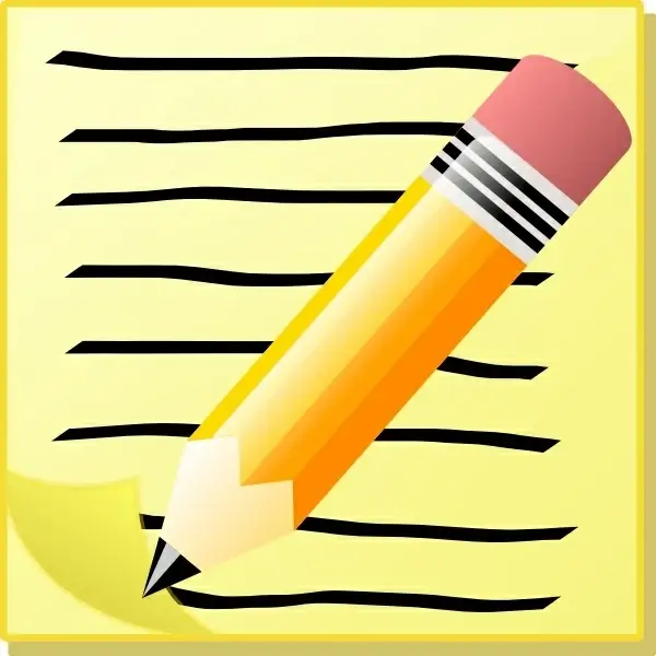Sephr Notepad With Text And Pencil clip art