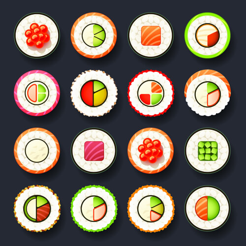 set of best food icons vectors graphics