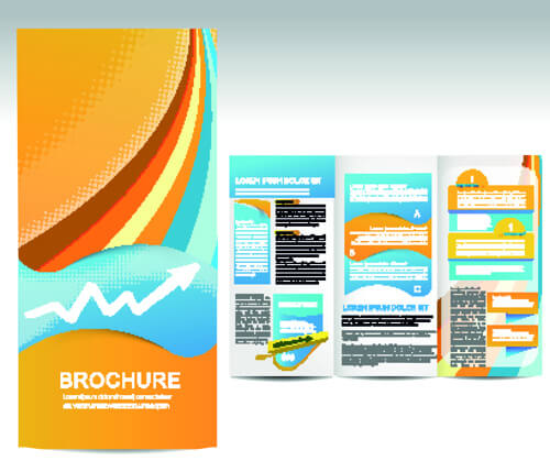 set of business brochure cover vector 