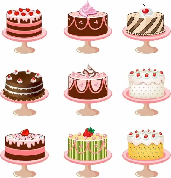 Set of cakes.