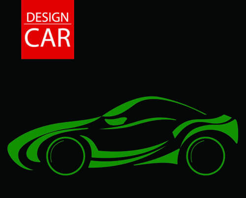 set of car design elements vector graphic