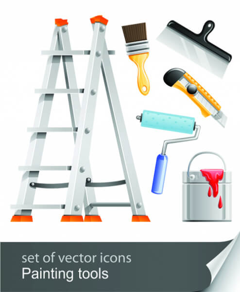 set of different repair tools vector graphics