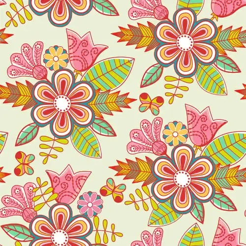 set of floral patterns elements vector