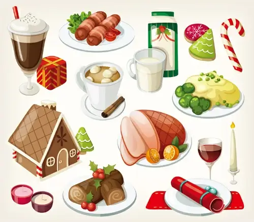 set of food illustration vectors 