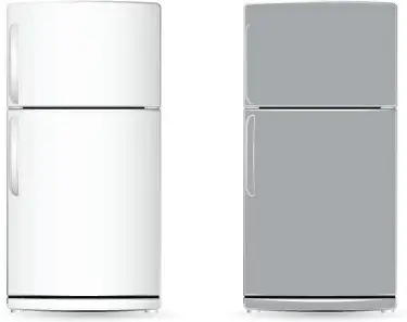 set of home appliances refrigerator design vector