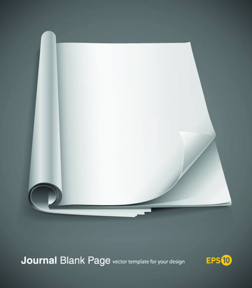 set of journal blank page design vector