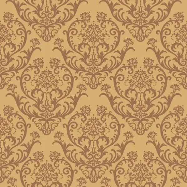 set of modern brown floral pattern vector