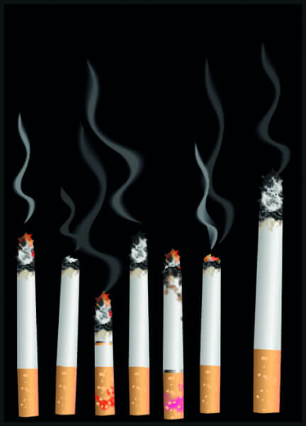 set of no smoking design elements vector