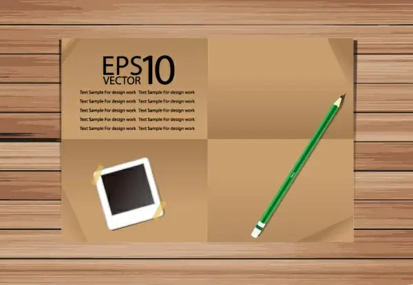 set of notepad design elements vector